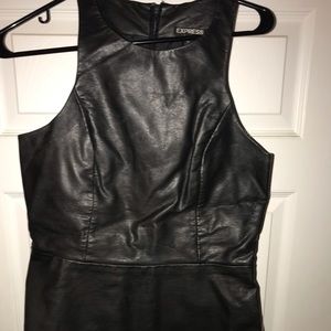 Express Leather Peplum top